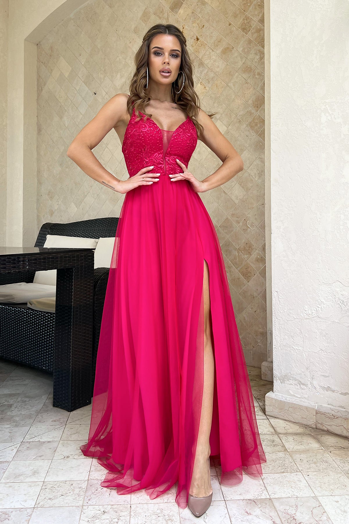 Elegantiška vakarinė suknelė