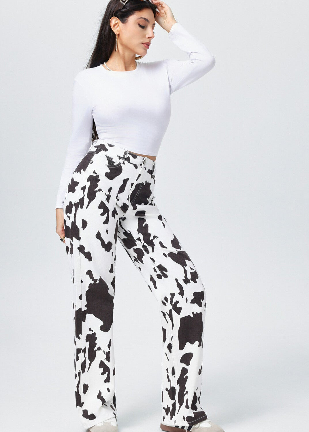 Džinsa bikses (cow print)