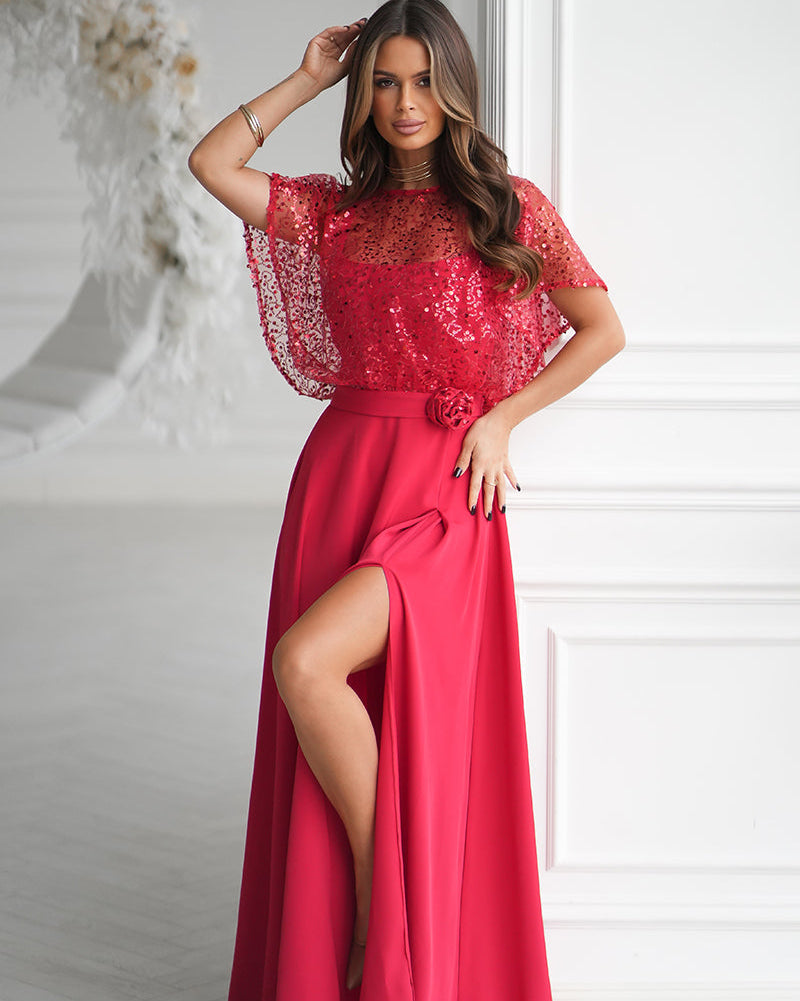 Svētku kleita + gliteru apmetnis