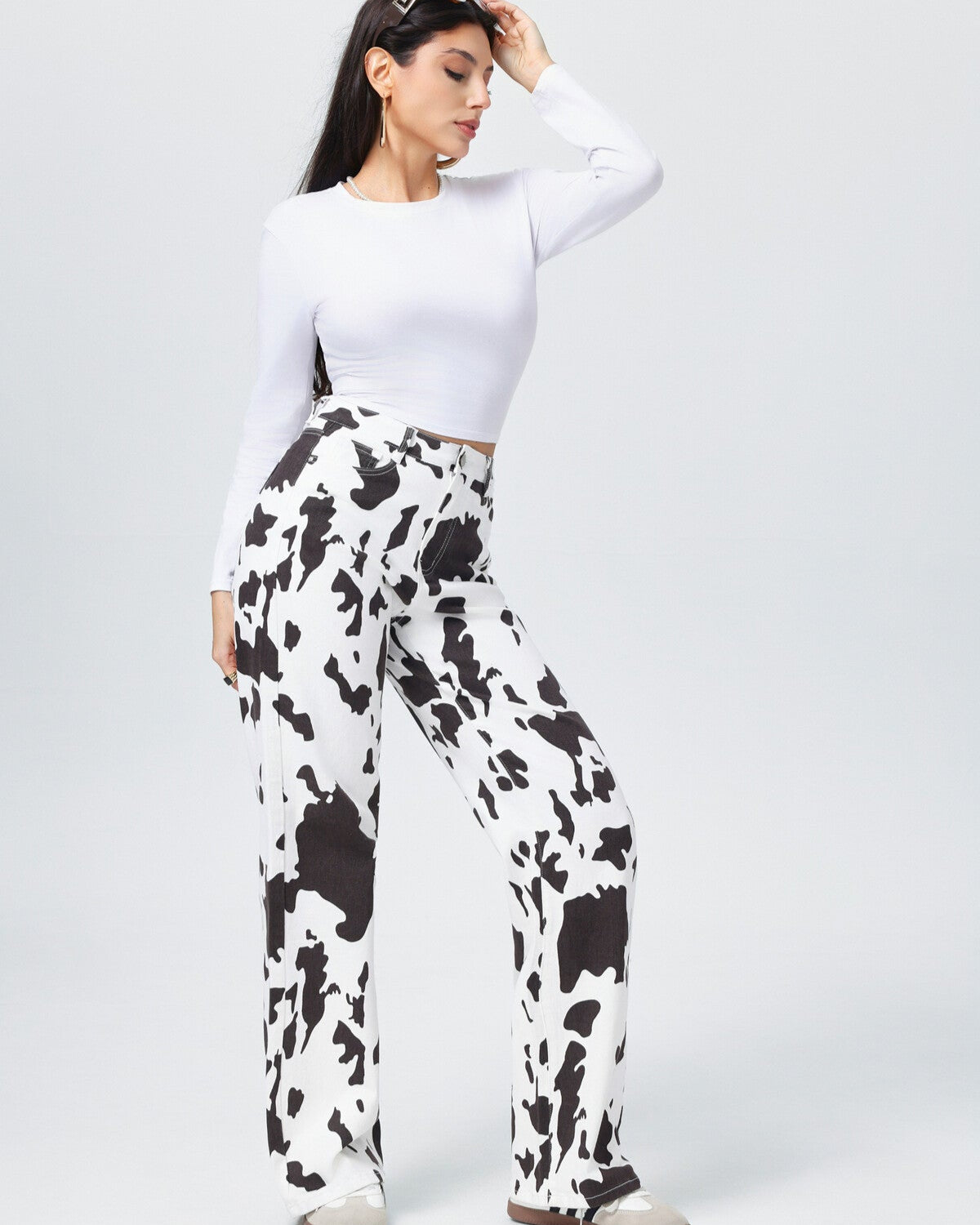 Džinsa bikses (cow print)