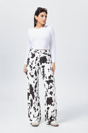 Džinsa bikses (cow print)