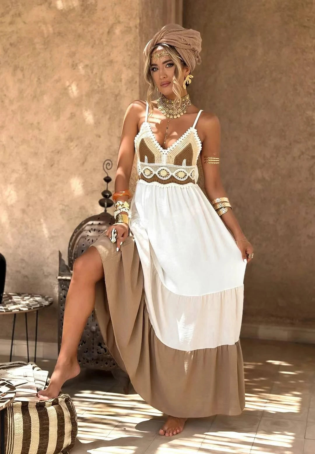 Boho stila kleita
